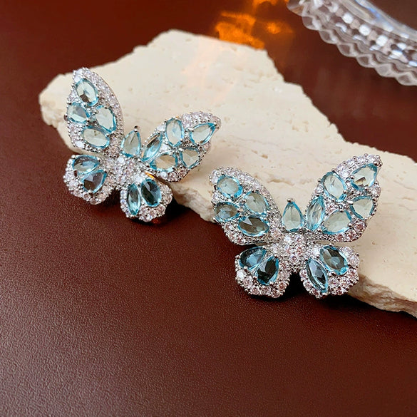 Wholesale Alloy Geometric Butterfly Women's Cold Style Fashion Light Luxury Ear Bone Clip Earrings With Electroplating