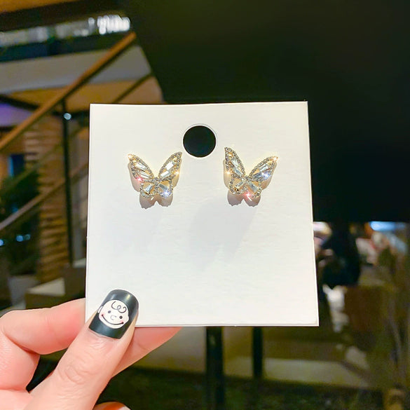 Wholesale Alloy Geometric Butterfly Women's Cold Style Fashion Light Luxury Ear Bone Clip Earrings With Electroplating