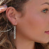 Wholesale Alloy Geometric Carved Drop Earrings With Ancient Silver Ear Hook Retro Style Electroplated For Women
