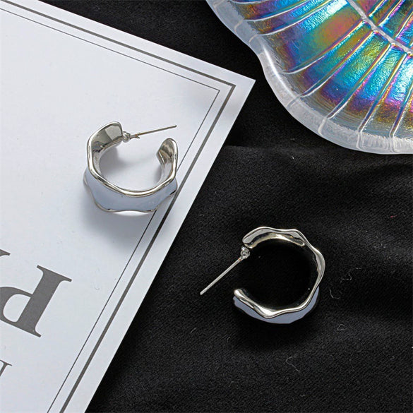 Wholesale Alloy Geometric Circle Cshaped Electroplated Women's Earrings