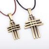 Wholesale Alloy Geometric Cross Imitation Bronze Fashion Jewelry Necklace