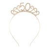 Wholesale Alloy Geometric Crown Headband Electroplated Women's Party Hair Accessories