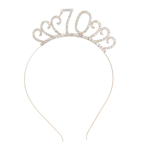 Wholesale Alloy Geometric Crown Headband Electroplated Women's Party Hair Accessories