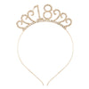 Wholesale Alloy Geometric Crown Headband Electroplated Women's Party Hair Accessories