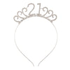 Wholesale Alloy Geometric Crown Headband Electroplated Women's Party Hair Accessories