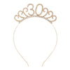 Wholesale Alloy Geometric Crown Headband Electroplated Women's Party Hair Accessories