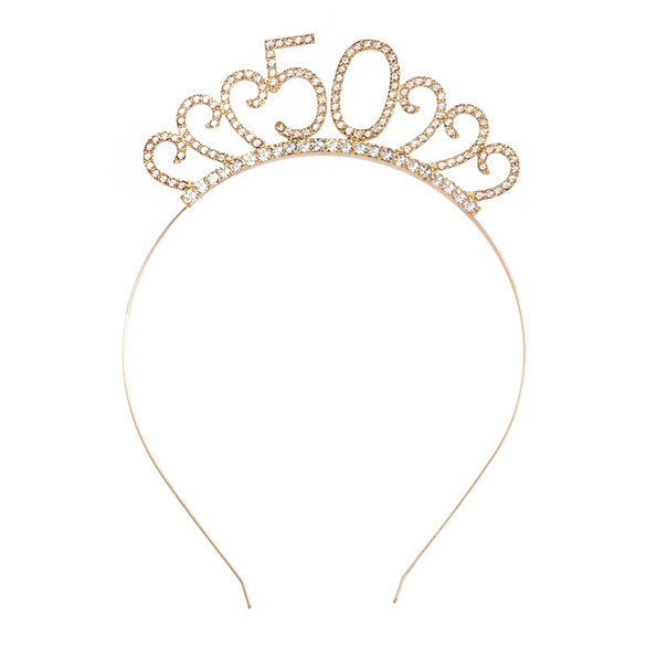 Wholesale Alloy Geometric Crown Headband Electroplated Women's Party Hair Accessories