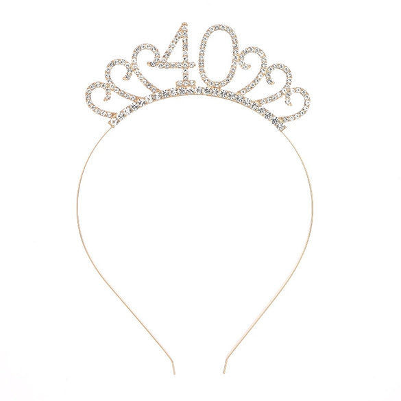 Wholesale Alloy Geometric Crown Headband Electroplated Women's Party Hair Accessories