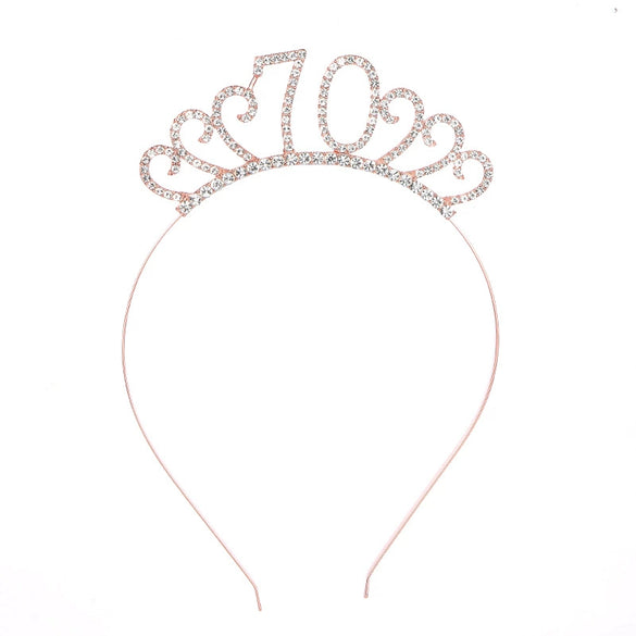 Wholesale Alloy Geometric Crown Headband Electroplated Women's Party Hair Accessories