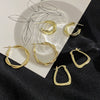 Wholesale Alloy Geometric Cshaped Electroplated Earrings For Women Retro Style