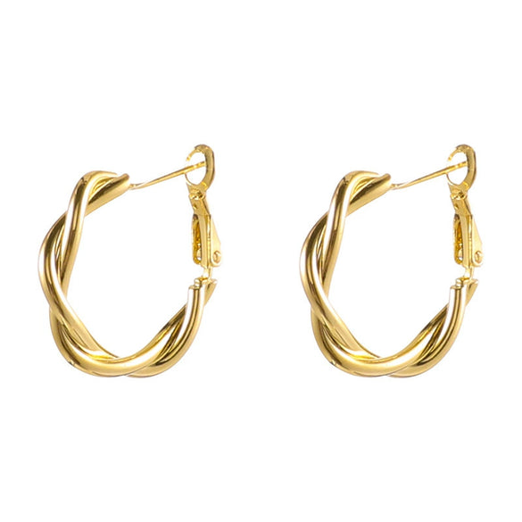 Wholesale Alloy Geometric Cshaped Electroplated Earrings For Women Retro Style