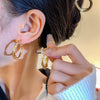 Wholesale Alloy Geometric Cshaped Electroplated Earrings For Women Retro Style
