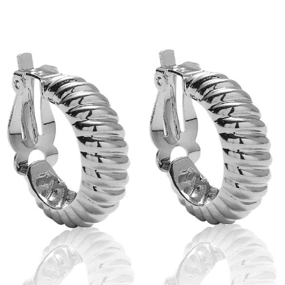 Wholesale Alloy Geometric Cshaped Electroplated Women's Ear Clips For Those Without Ear Holes Simple Style