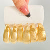 Wholesale Alloy Geometric Cshaped Electroplated Women's Earrings 3Piece Set