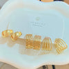 Wholesale Alloy Geometric Cshaped Electroplated Women's Earrings 3Piece Set
