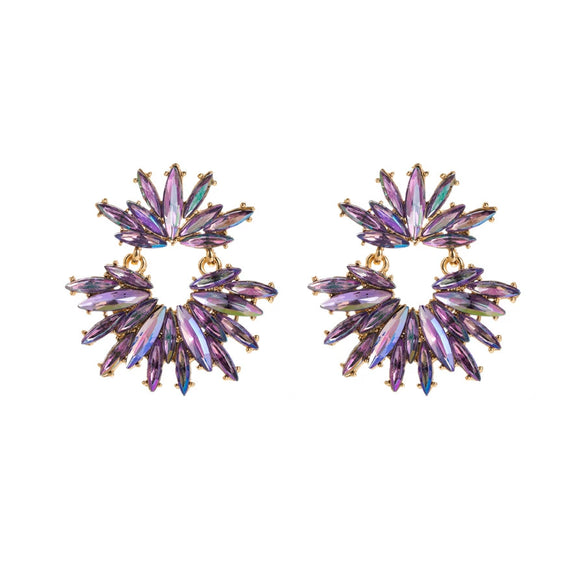 Wholesale Alloy Geometric Diamond Earrings For Ladies