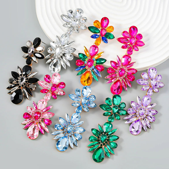 Wholesale Alloy Geometric Diamond Multilayer Exaggerated Fashion Women's Ear Jewelry