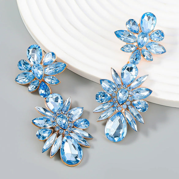 Wholesale Alloy Geometric Diamond Multilayer Exaggerated Fashion Women's Ear Jewelry