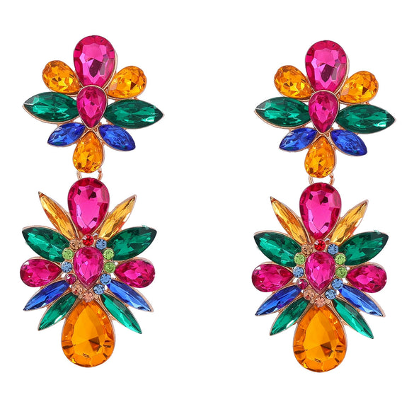Wholesale Alloy Geometric Diamond Multilayer Exaggerated Fashion Women's Ear Jewelry