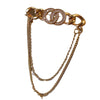 Wholesale Alloy Geometric Doublering Design Brooch For Women With Highend Tassel And Electroplating Treatment