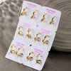 Wholesale Alloy Geometric Earrings Electroplated Minimalist Style For Women