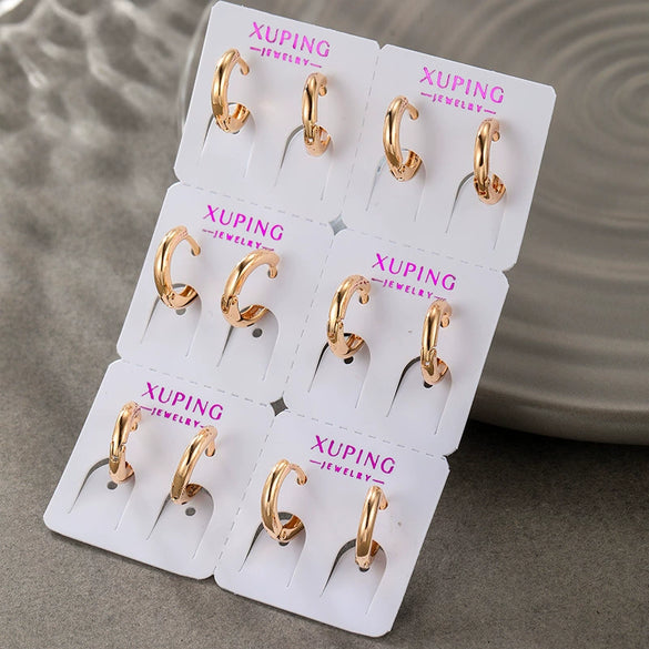 Wholesale Alloy Geometric Earrings Electroplated Minimalist Style For Women