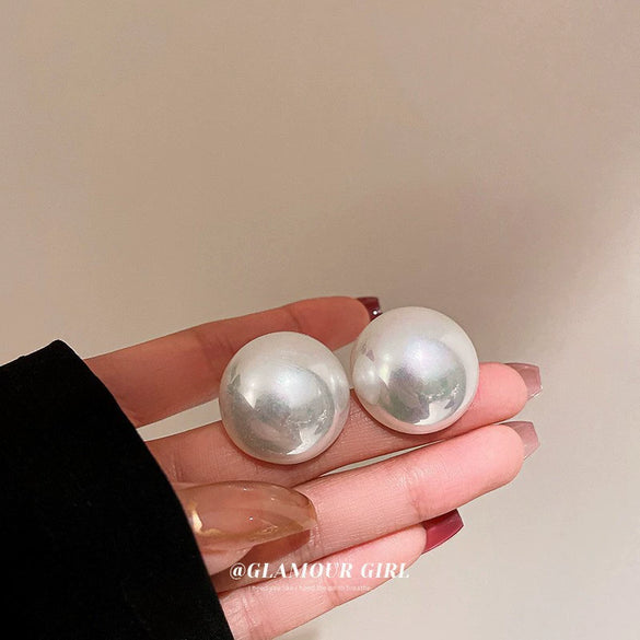 Wholesale Alloy Geometric Earrings With Diamond And Pearl Retro Light Luxury Electroplated For Women