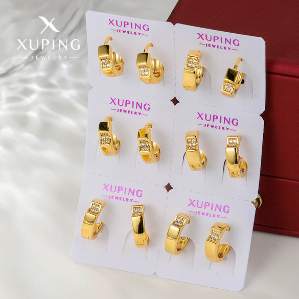 Wholesale Alloy Geometric Electroplated Light Luxury Style Earrings For Women