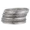 Wholesale Alloy Geometric Electroplated Multilayer Stacked Unisex And Women's Bracelet 6Piece Set