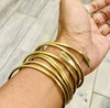Wholesale Alloy Geometric Electroplated Multilayer Stacked Unisex And Women's Bracelet 6Piece Set