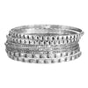 Wholesale Alloy Geometric Electroplated Multilayer Stacked Unisex And Women's Bracelet 6Piece Set