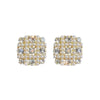 Wholesale Alloy Geometric Electroplated S925 Silver Square Earrings With Rhinestone And Pearl For Women