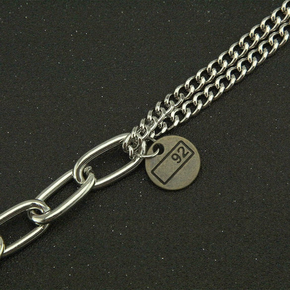 Wholesale Alloy Geometric Electroplated Unisex Hanging Card Bracelet