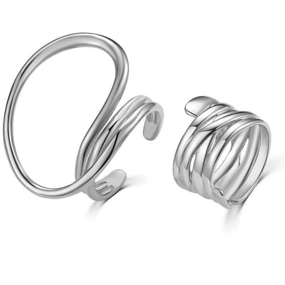 Wholesale Alloy Geometric Exaggerated Electroplated Ring For Unisex
