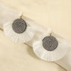 Wholesale Alloy Geometric Fan Shaped Tassel Earrings With Electroplating Retro Bohemian Style Fashion Jewelry