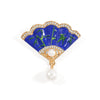 Wholesale Alloy Geometric Fanshaped Electroplated Brooch For Women