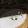 Wholesale Alloy Geometric Fishtail Pearl Earrings For Women Electroplated