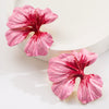 Wholesale Alloy Geometric Flower Baking Paint Women's Earrings Simple Style