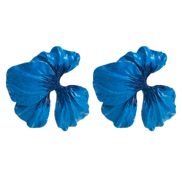 Wholesale Alloy Geometric Flower Baking Paint Women's Earrings Simple Style