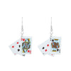 Wholesale Alloy Geometric Handmade Playing Card Earrings For Women With Electroplating
