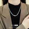 Wholesale Alloy Geometric Handmade Versatile Clavicle Chain Beaded Pearl Necklace