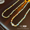 Wholesale Alloy Geometric Handmade Versatile Clavicle Chain Beaded Pearl Necklace