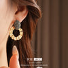 Wholesale Alloy Geometric Hoop Earrings Set With Diamonds For Women Simple Exaggerated Highend Niche Design Fashionable And Elegant