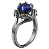 Wholesale Alloy Geometric Inlay Ring Retro Luxury Cool Style For Women