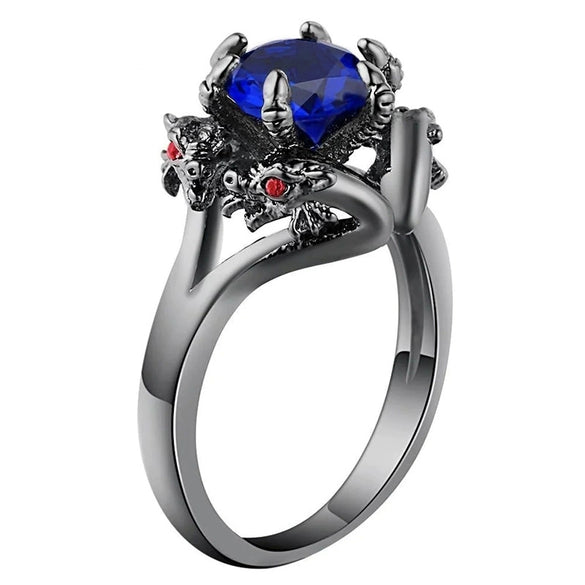 Wholesale Alloy Geometric Inlay Ring Retro Luxury Cool Style For Women