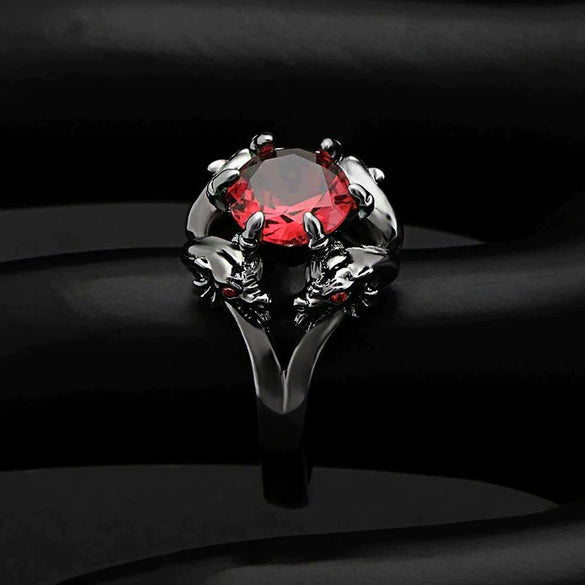 Wholesale Alloy Geometric Inlay Ring Retro Luxury Cool Style For Women