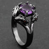 Wholesale Alloy Geometric Inlay Ring Retro Luxury Cool Style For Women