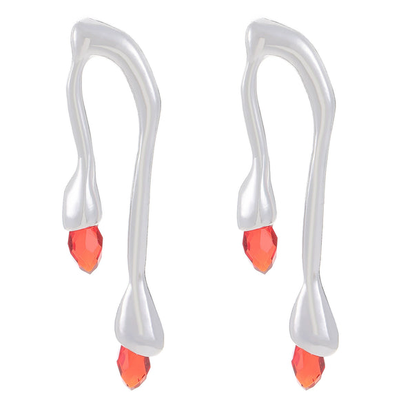 Wholesale Alloy Geometric Irregular Line Water Drop Earrings For Women With Electroplating