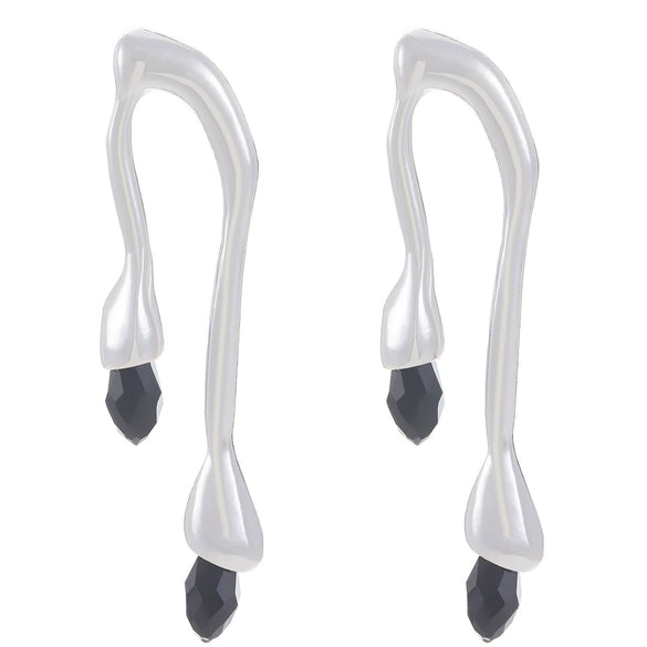 Wholesale Alloy Geometric Irregular Line Water Drop Earrings For Women With Electroplating