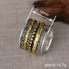 Wholesale Alloy Geometric Line Vintage Ring With Leaves Pattern And Electroplating Treatment For Women